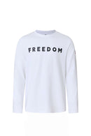 Freedom Long Sleeve T Shirts Charlie Kirk USA Flag Sleeve