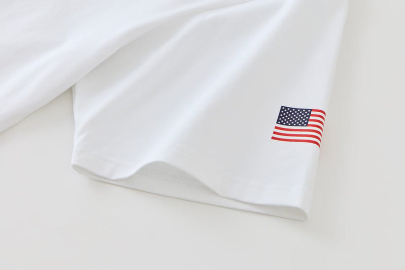 Freedom Short Sleeve T Shirts Charlie Kirk USA Flag American Sleeve