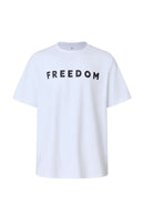 Freedom Short Sleeve White T Shirts Charlie Kirk USA Flag American Sleeve