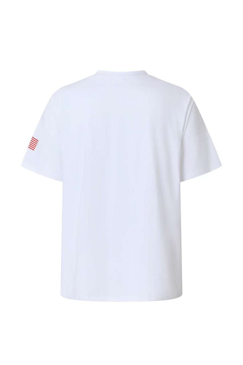 Freedom Short Sleeve T Shirts Charlie Kirk USA Flag American Sleeve