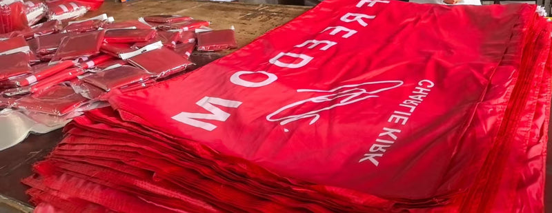 Freedom American Charlie Kirk Signature Red Flags 3x5