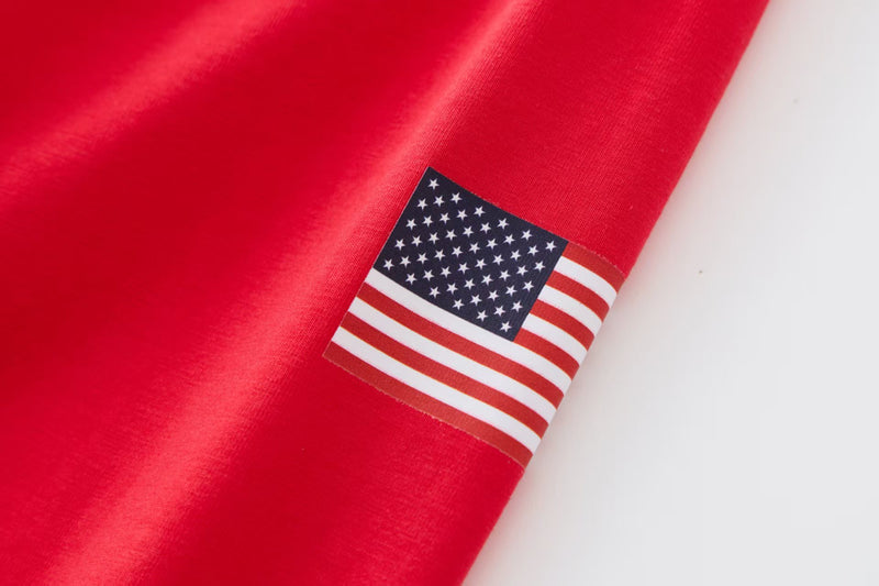 Freedom Long Sleeve T Shirts Charlie Kirk Memorial USA Flag Sleeve Red Freedom Signature Ships October 28