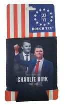 Honoring Our Brother Charlie Kirk Black Can Koozies Holders 12 Packs