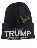 Trump 47th President Signature Series Winter Watch Hats Red & Black