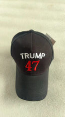 Trump 47 Black Embroidered Caps 47th President