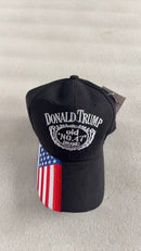 Donald Trump 47th President Black USA Flag Bill Caps