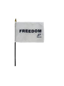 Freedom Charlie Kirk Wooden Desk Set Stick Flags 4x6 Inches Signature