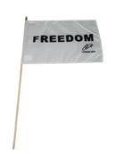 Freedom Charlie Kirk Stick Flags 12x18 Inches Signature