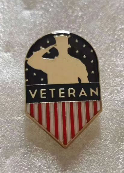 American Gold Salute Our Veterans USA United States of America Flag Lapel Pins