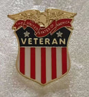 American Gold Eagle Crest Veterans USA Traditional United States of America Lapel Pins
