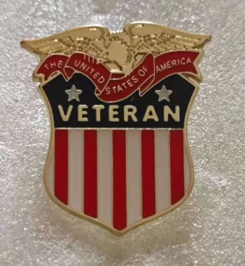 American Gold Eagle Crest Veterans USA Traditional United States of America Lapel Pins
