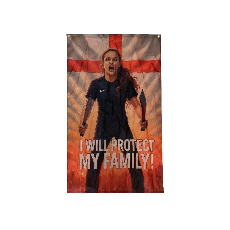 England I Will Protect My Family St George Cross Resist I Am Not Afraid Flags 3'X5' Feet ROUGH TEX® 68D