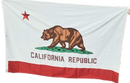 California Republic Official State Flags 100% Cotton Embroidered 5x8 Feet Real Brass Grommets