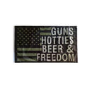 Gun Hotties Beer & Freedom Camo Black American Flags 3x5 Feet 68D