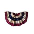 American Cotton Vintage Light Tea Stained Premium Embroidery USA Fan Bunting Flags 3x6 Feet Real Brass Grommets