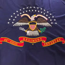 Ohio 98th Infantry Regimental Union Flag 6x6 Feet Gold Fringe Embroidered