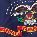 Ohio 98th Infantry Regimental Union Flag 6x6 Feet Gold Fringe Embroidered