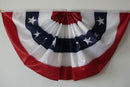 Cotton Bunting Fans 3 × 6 Feet Americana Real USA Pleats 3 Brass Grommets