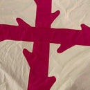 Spanish Cross Flag Vintage Cotton 4x4 Feet Hispanic Heritage Banner