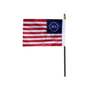 Betsy Ross 1776 4x6 Inch Stick Flags Colonial America Founders Limited Edition Black Painted Wood Staff