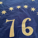 Bennington '76 Light Vintage Colonial Americana Cotton Sewn Flag – Tea Stained Historic Flag with Brass Grommets – 5x8 Ft
