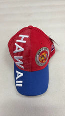 Hawaii Official State Flag & Seal Caps Embroidered Natural Cotton