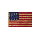 American 1876 38-Star 3x5 Feet Rare USA Flag Pattern Vintage Cotton Sewn & Embroidered Brass Grommets