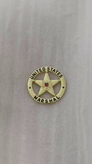 United States Marshal Gold Star Badge Lapel Pin