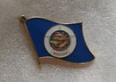 Minnesota State Flag Gold-Plated Enamel Lapel Pin