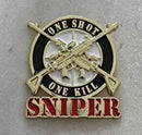 One Shot. One Kill. Sniper Lapel Pin