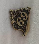 Irish Vintage Winged Lady Antique Gold Lapel Pin