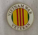 Vietnam War Veteran Gold-Plated Lapel Pin