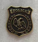 Police Eagle Shield Gold-Plated Lapel Pin