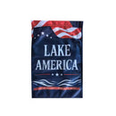 Lake America USA Land of the Free Home of the Brave Double Sided Garden flags 12x18 Inches Ships Within 15 Days