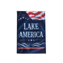 Lake America USA Land of the Free Home of the Brave Double Sided Garden flags 12x18 Inches Ships Within 15 Days
