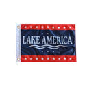 Lake America USA 2026 Collectors Item Double Sided Boat Flags 12x18 Inches Ships Within 15 Days