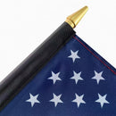 American 8x12 Inch Stick Flags Black Wood Staff USA Flags