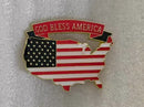 American Flag USA God Bless Our Nation Lapel Pins Expertly Embossed