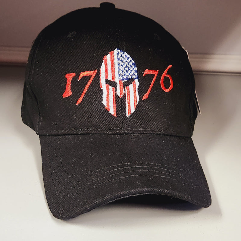 1776 Molon Labe American USA Cap Embroidered Hat Black