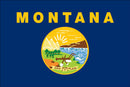 Montana 3'x5' Embroidered Polyester Flag with Gold Fringe