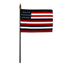 Colonial American Mixed Dozen 12x18 Inch Stick Flags One of Each 1776 Era Flags