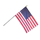 USA American Black Label 12"x18" Stick Flags ROUGH TEX® 30" Exclusive Black Wooden Stick
