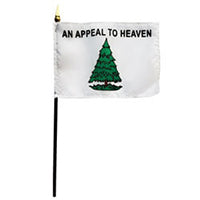 Pine Tree General Washington's 1775 1776 1777 Colonial American 12x18 Inch Early USA Stick 30" Wooden Staffs Cemetery American 250th Anniversary Flags An Appeal To Heaven