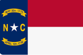 North Carolina 3'x5' 100% Organic Hemp Embroidered & Sewn Gift Boxed Flag