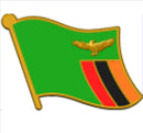 Zambia National Flag Enamel Lapel Pin – Gold-Plated | Collector & Gift Pin