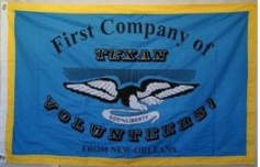 1st Texans Texas Regiment New Orleans 3'x5' Embroidered Flag ROUGH TEX® Cotton w Grommet and Rope