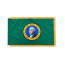 United States 56 Flags Set 3x5 Feet Cotton Gold Fringe Sleeve Premium Indoor Use One of Each American State & all Six U.S.A. Territories