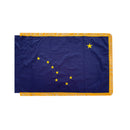 United States 56 Flags Set 3x5 Feet Cotton Gold Fringe Sleeve Premium Indoor Use One of Each American State & all Six U.S.A. Territories