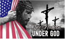 One Nation Under God USA American Christian Flags 6'x10' (Brass Grommets)