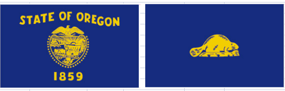 Oregon 3'X5' Double Sided Flag ROUGH TEX® 100D